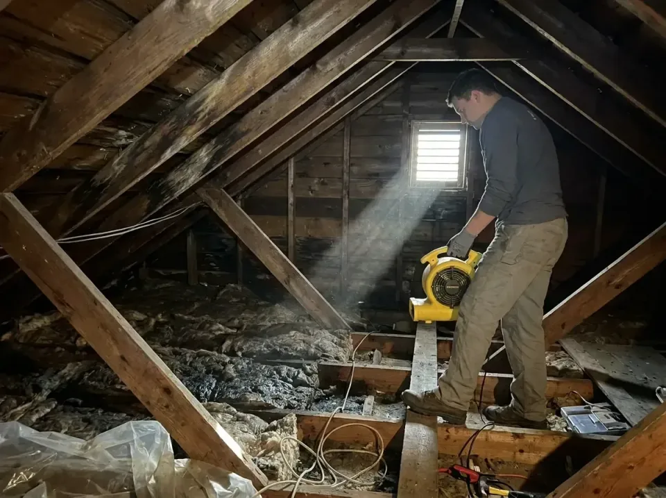 attic-water-damage-drying-proc-007 — frequently asked questions, Emergency Water Extraction & 24/7 Flood Response in Aviston…